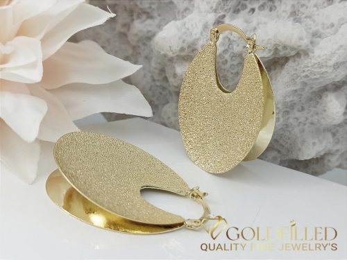 Orecchini GOLDFILLED antiallergici attorcigliati 30mm colore 14K