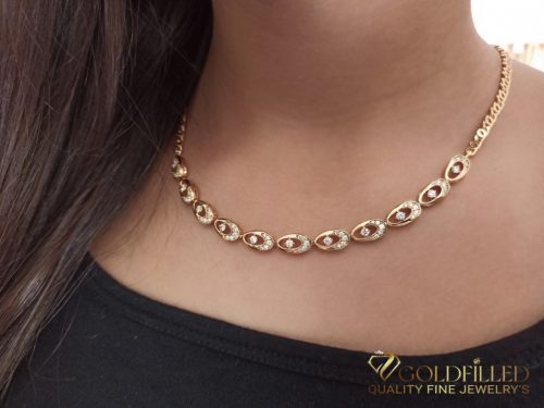 Collana GOLDFILLED antiallergica Luxury 50cm lunga e 4-7mm larga colore 18K