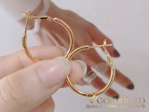 Orecchino GOLDFILLED antiallergico 22mm colore 18K