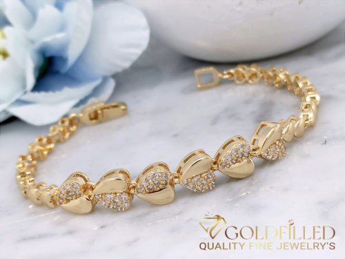 Bracciale GOLDFILLED antiallergico 18,5/4-8mm 18K