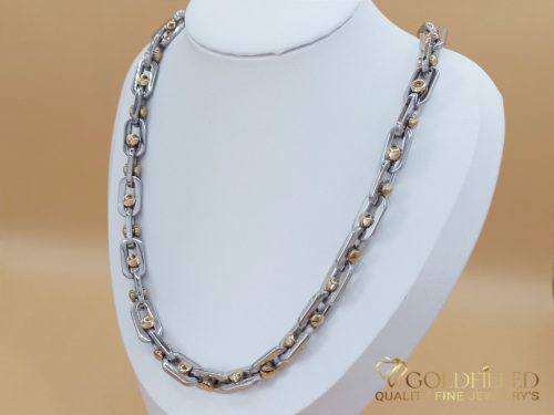 GOLDFILLED collana in acciaio inox 60cm/9mm (110g)