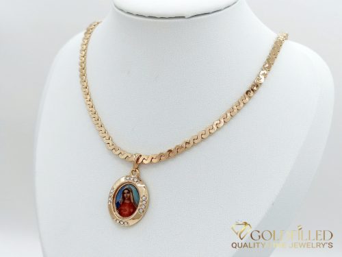 Collana GOLDFILLED antiallergica 50cm/4mm + Pendente colore 18K