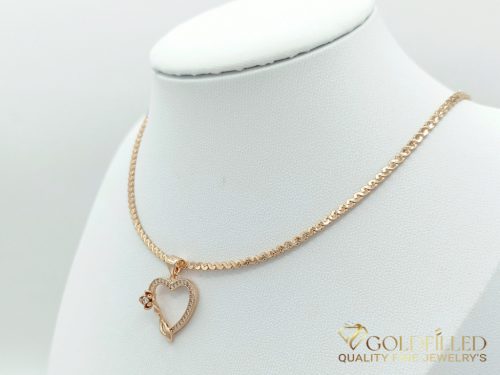 Collana GOLDFILLED antiallergica 45cm/3mm + Pendente colore 18K