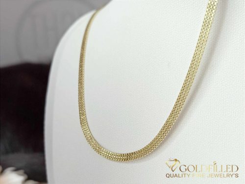 Collana GOLDFILLED antiallergica 50cm lunga e 3,5mm larga colore 14K