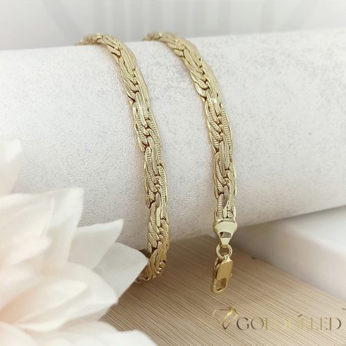 Collana GOLDFILLED antiallergica Luxury 50cm lunga e 6mm larga colore 14K