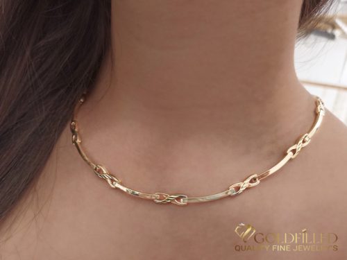 Collana GOLDFILLED antiallergica Luxury 45cm lunga e 3-6mm larga colore 14K